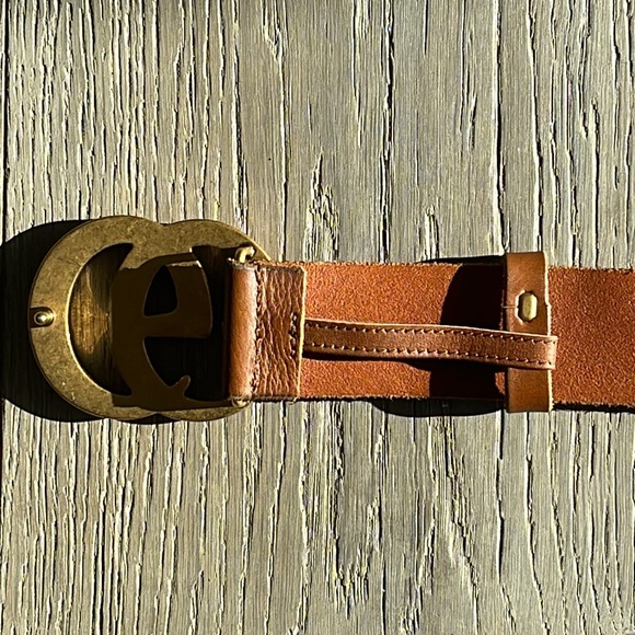GUCCI Brown Leather Belt w/ Double G Buckle with Dust Bag and Box- 80 - Picture 12 of 13
